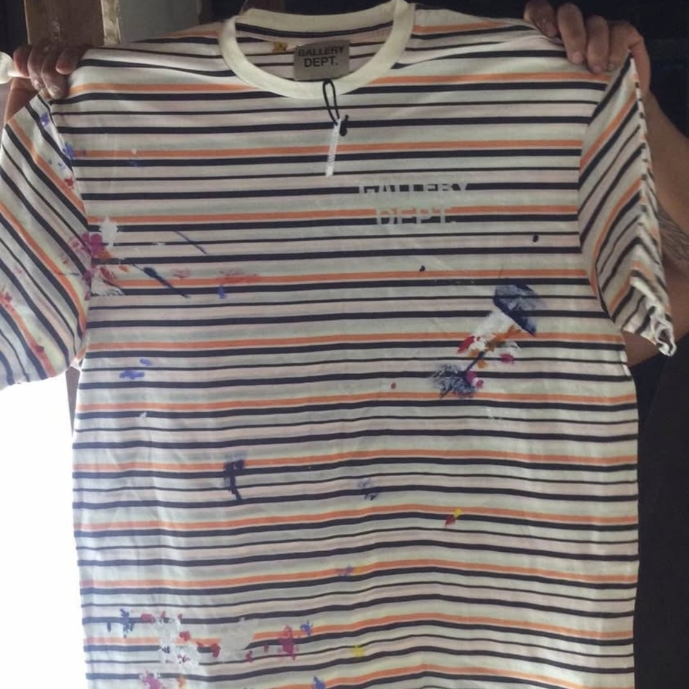 Gallery Dept Multicolor Striped Tee with Artistic Accents